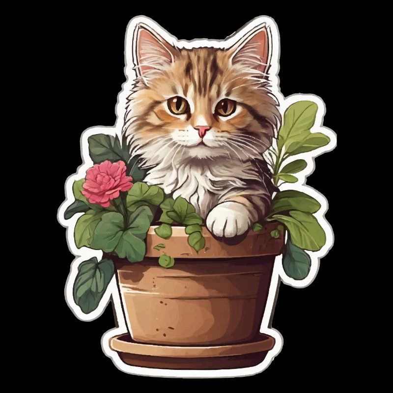 Fleur de chat mignonne