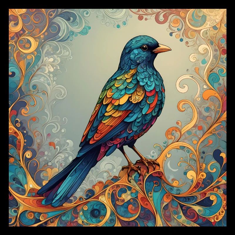 Bird Colored Rectangular