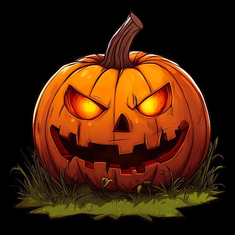 Pumpkins with a grotesque face