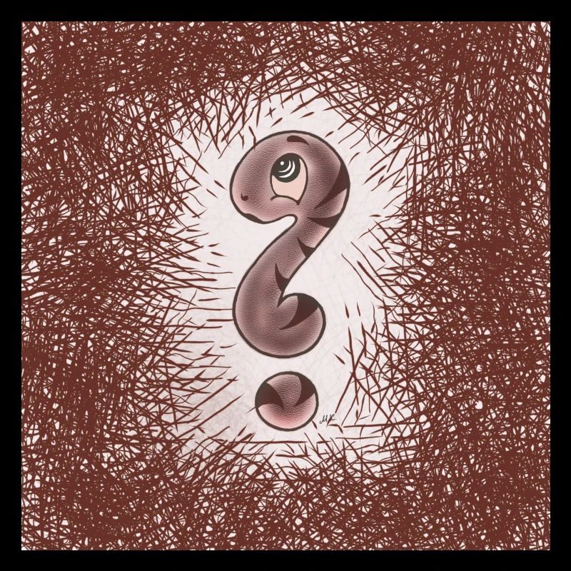 Mignon Point d’interrogation Serpent Brun