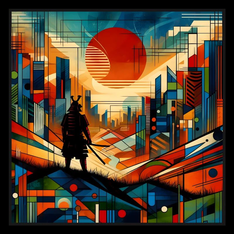 Samurai vor roter Sonne