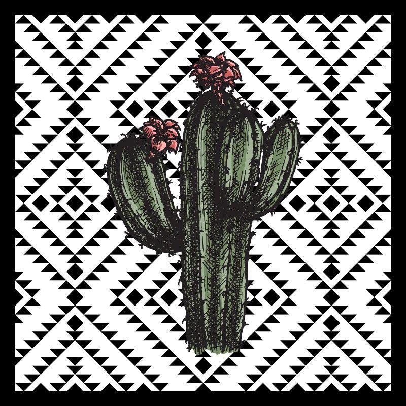 Cactus Geometric Pattern Design
