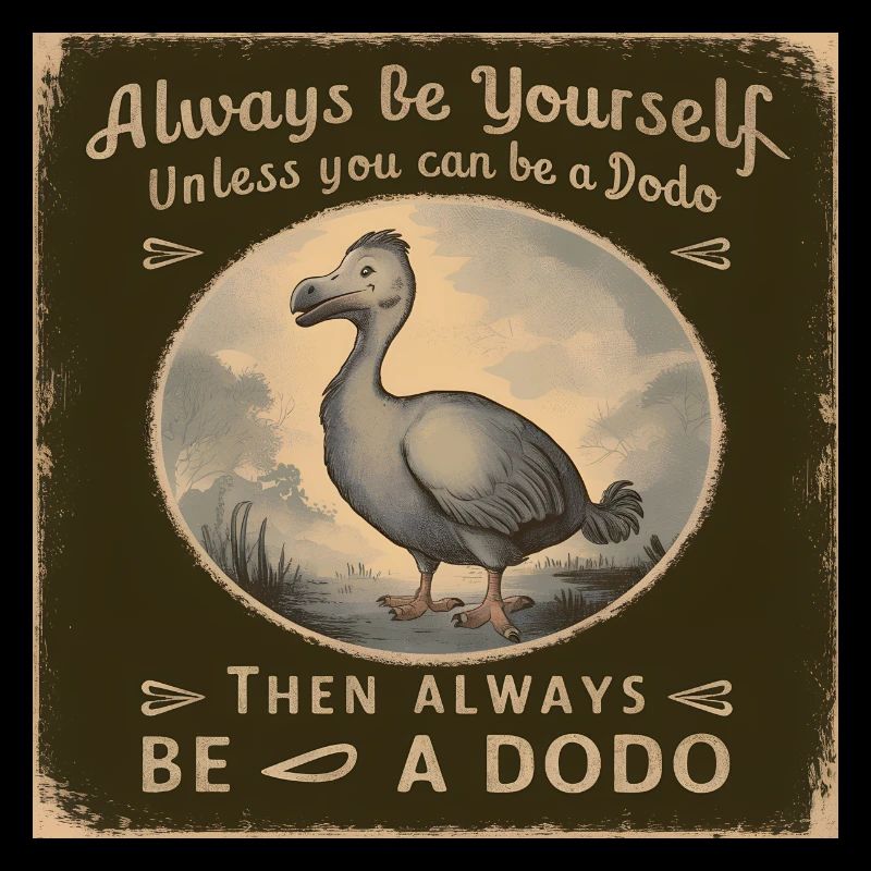 Sei Du selbst oder sei ein Dodo Vintage Design