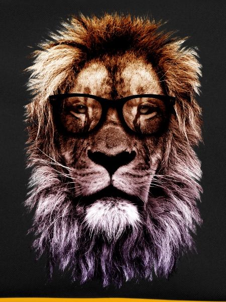 Hipster lion