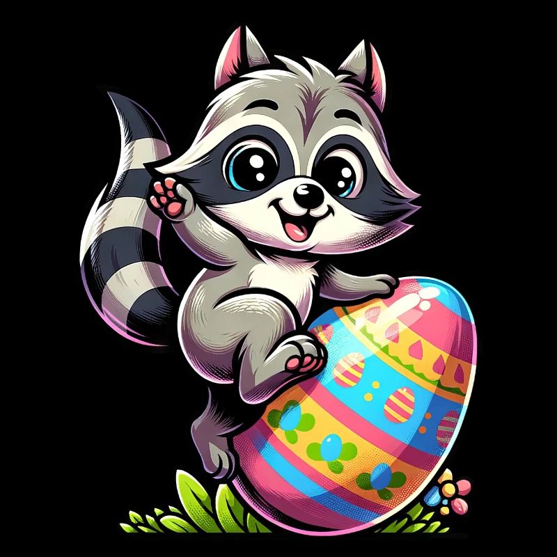 Easter Raccoon Easter Egg