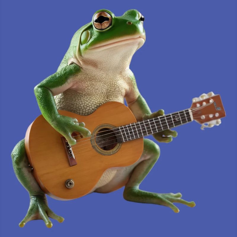 Frog Toad Musician Guitar