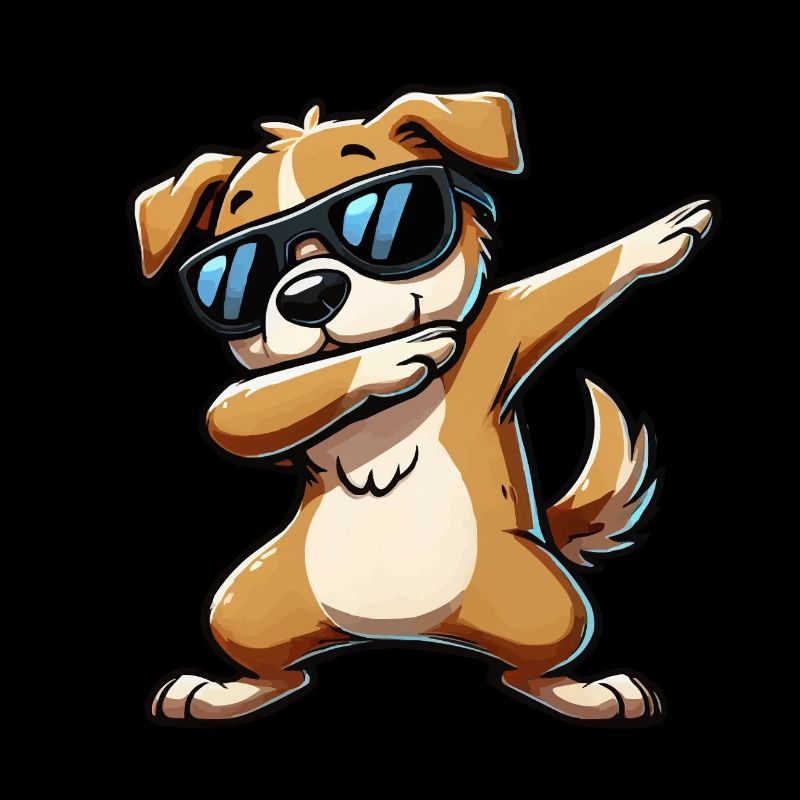 Bande dessinée de dabbing de chien
