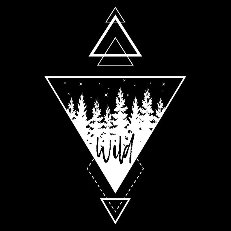 Triangles de Boho de forêt de nature géométrique moderne
