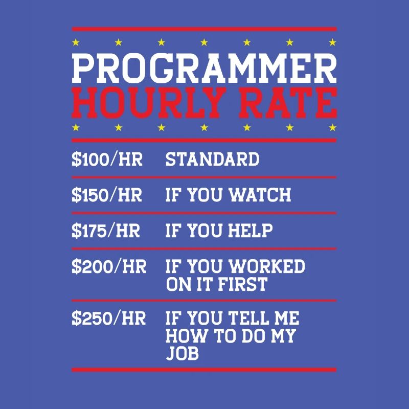 Programmer Hourly Rate Support Coder Labor IT