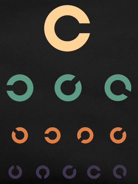Eye test optician