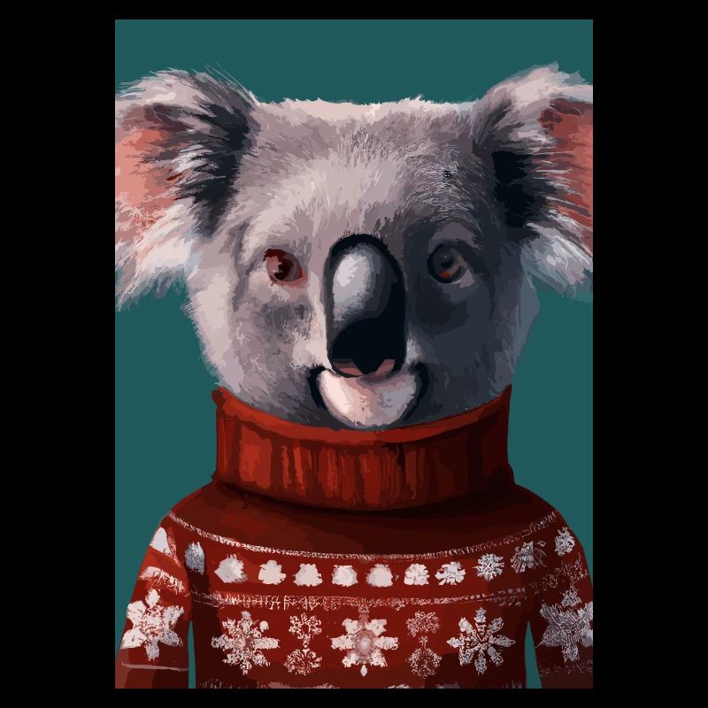 Koala im Weihnachtspullover