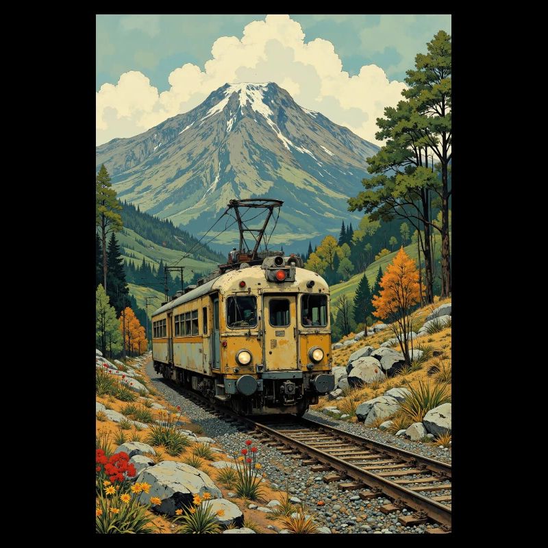 Image de train rétro