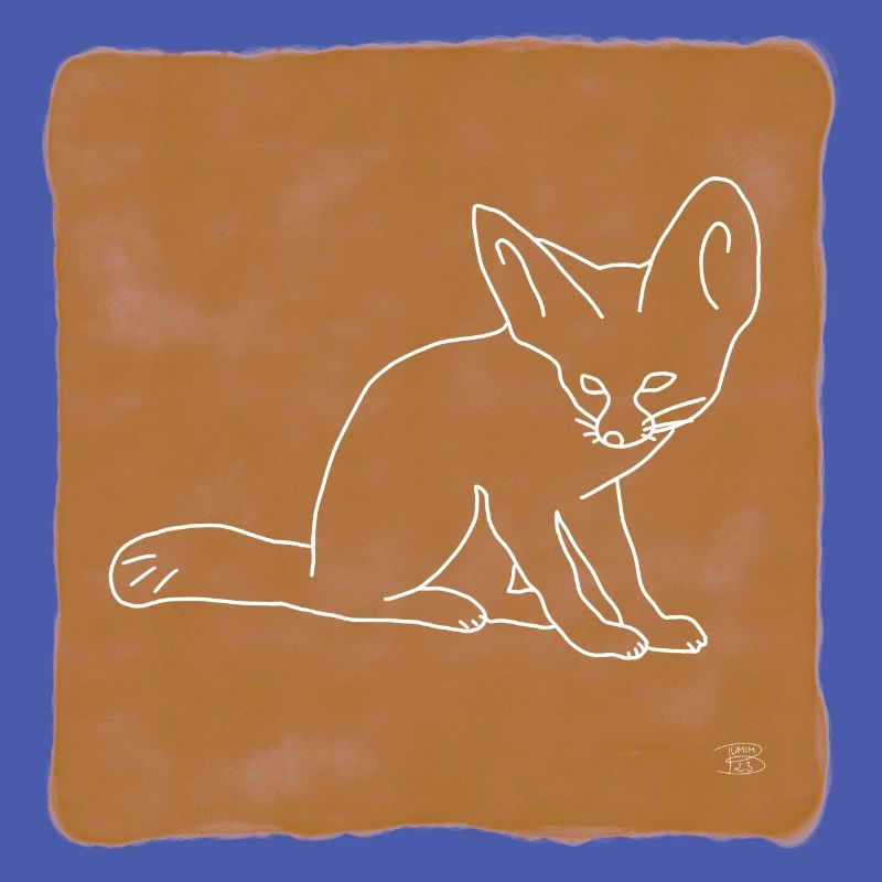 "Fennek", Boho Line Art Design, Series "Desert"
