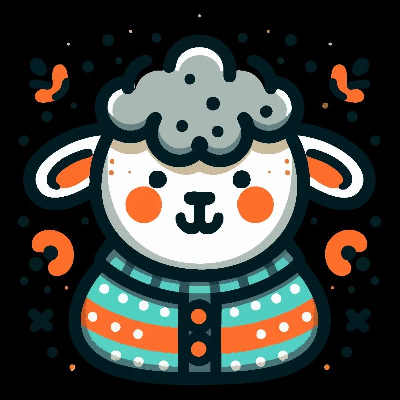 Mouton mignon dans un pull