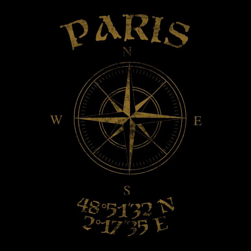 Compass GPS coordinates Paris