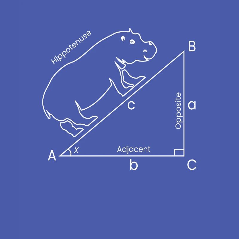 Hippotenuse Hippo Mathematics Math Pi