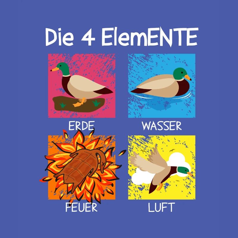 Les 4 Canard ElemENTE Canard Feu Eau