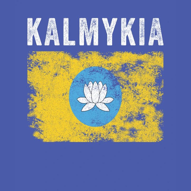 Drapeau Kalmoukie en détresse - Drapeau Kalmouk