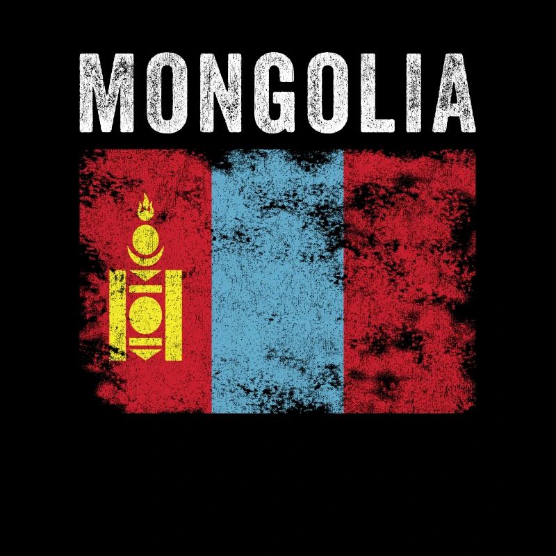 Drapeau de la Mongolie Drapeau mongol en détresse