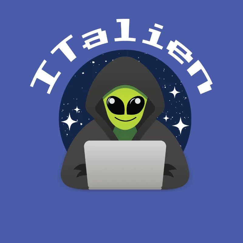 ITalien Alien Informatiker Hacker Coder