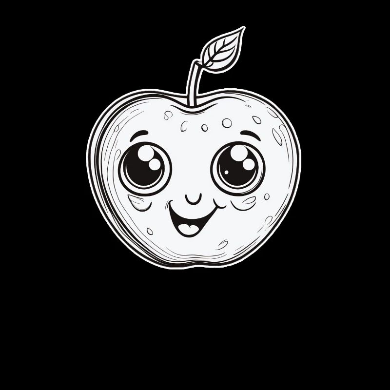 Cute Kawaii Apple for Fruit Lovers