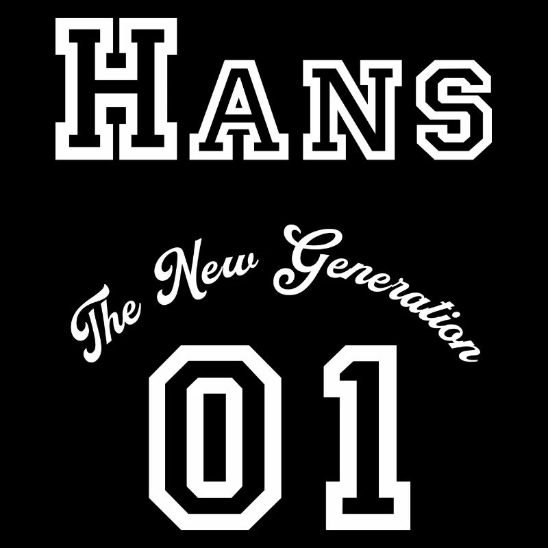 Prénom: Hans - « La Nouvelle Génération », blanc