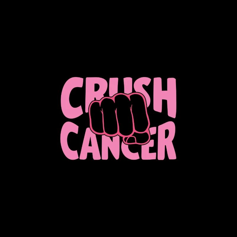 Zerschlage den Krebs mit Faust Rosa Band