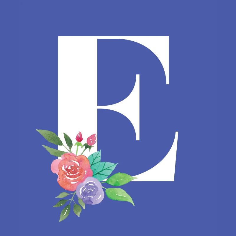 Letter E personalized gift alphabet first name Christmas