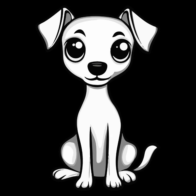 Whippet Hund Comic Niedlich