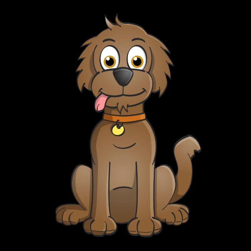 Image d’un chien brun dans le style dessin animé