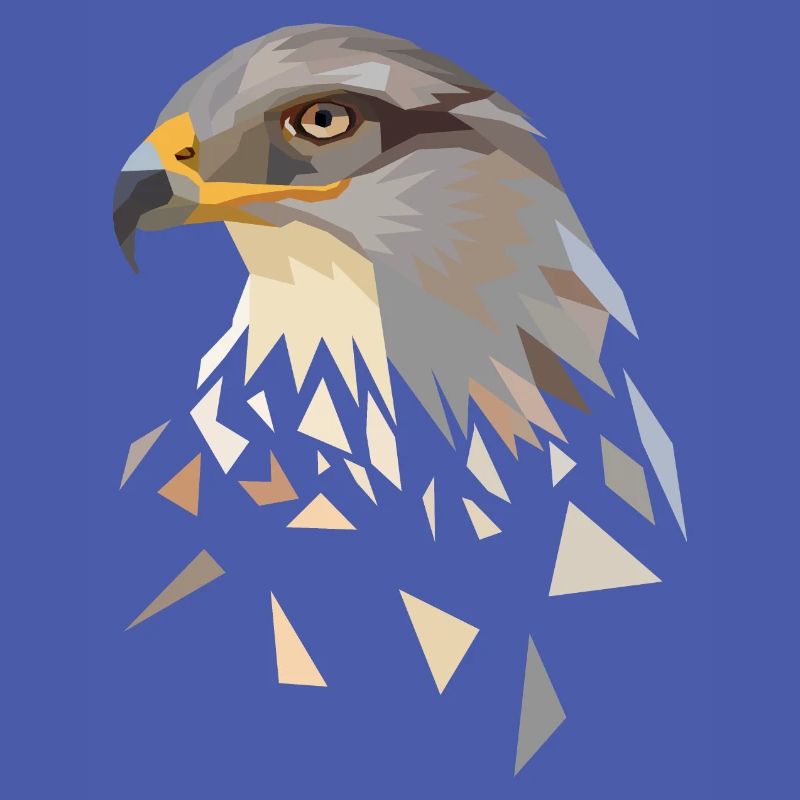 Eagle Geometric Low Poly Eagle's Head