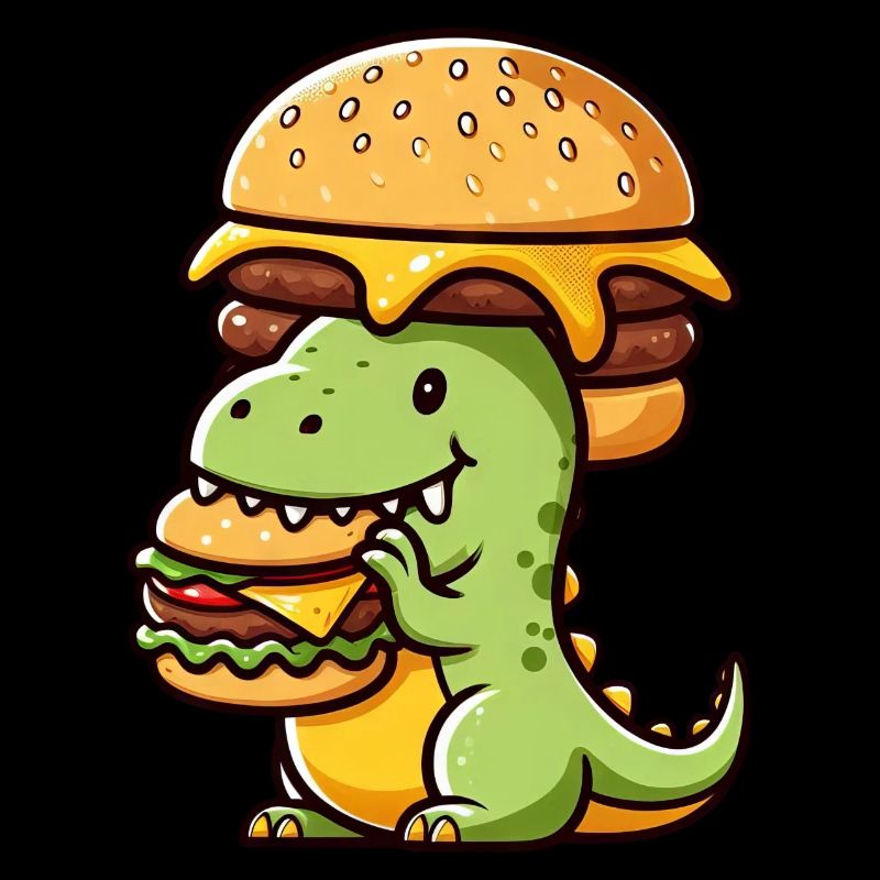 Bizarre Dino T-Rex Hamburger Restauration rapide