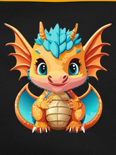 Drachen Blau Orange