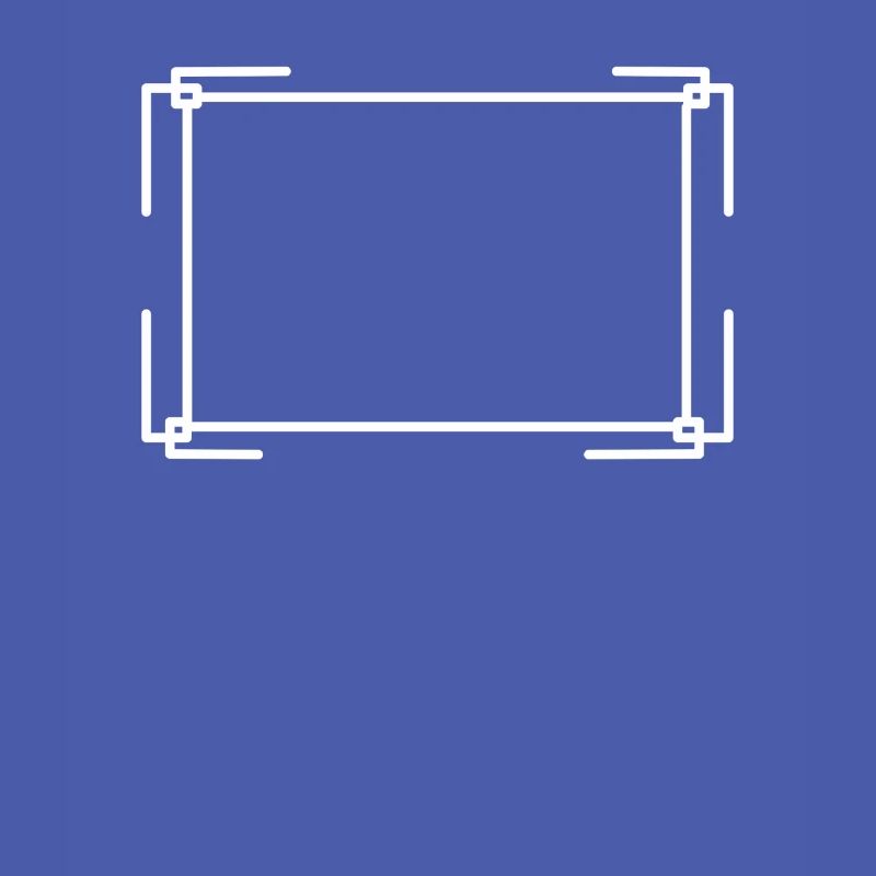 Rectangular frame in white basic text