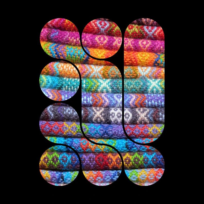 Bright Knitted Patchwork