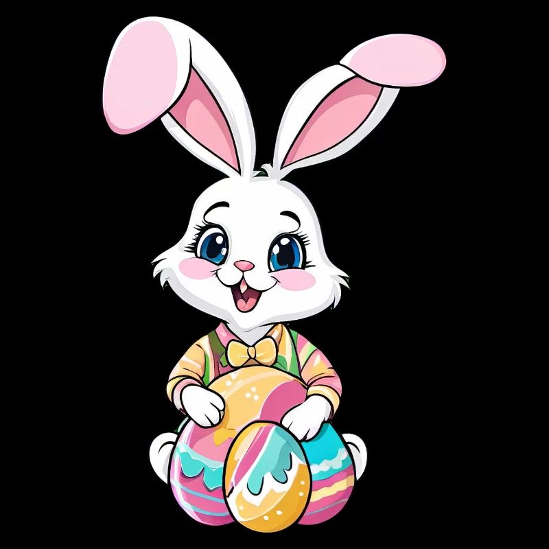 Easter bunny with Easter eggs