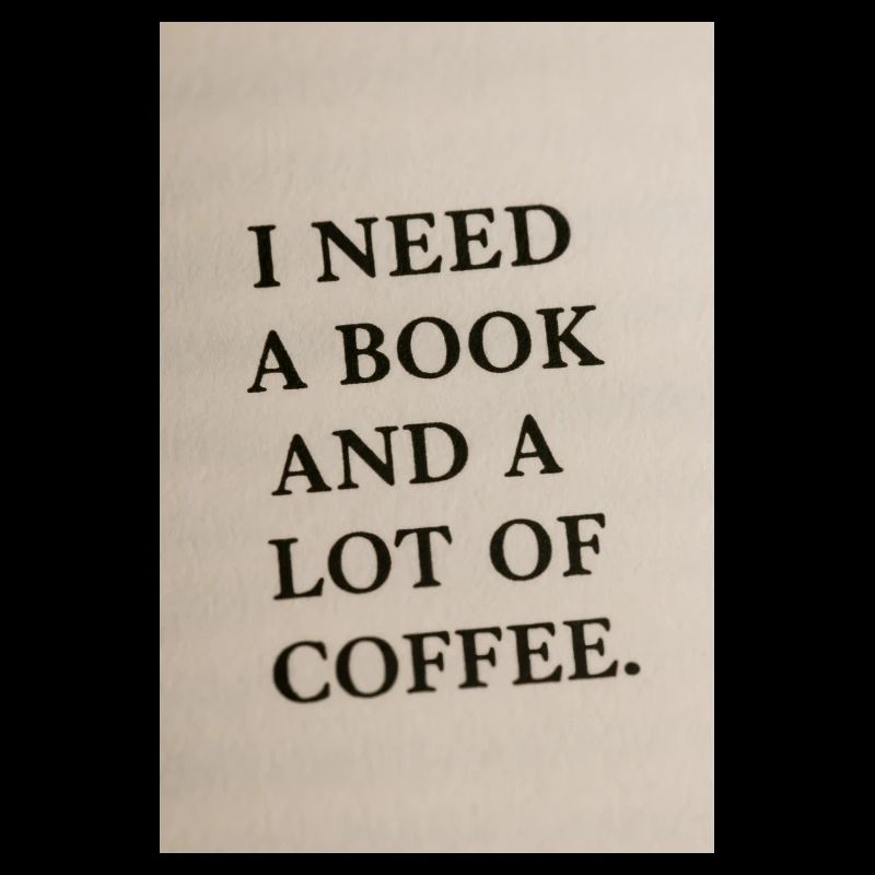I need a book and coffee