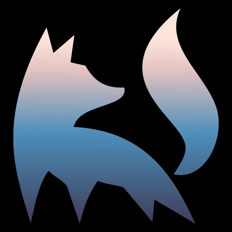 Fox Silhouette Forest Nature Red Fox Gradient