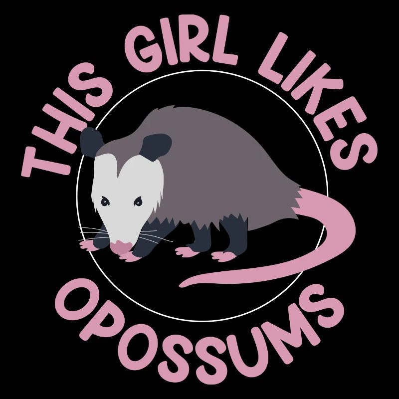 Mädchen mag süße Opossums ironisches Sprichwort