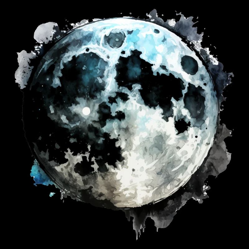 Aquarelle de lune Aquarelle