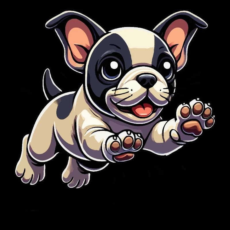 Sauts de chiot bouledogue français
