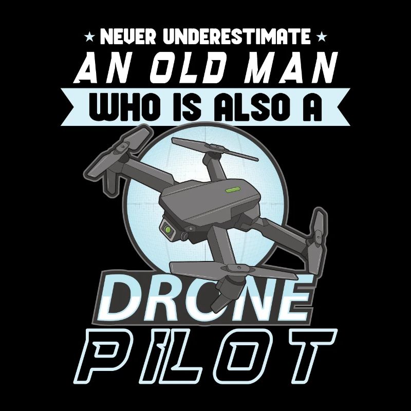 Drohne Pilot Opa Geschenkidee Alter Mann Mit
