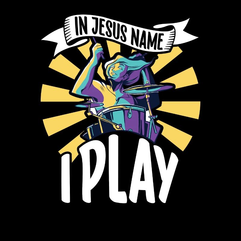 Drum Player Jesus Drum set Pick Jesus Drums Player