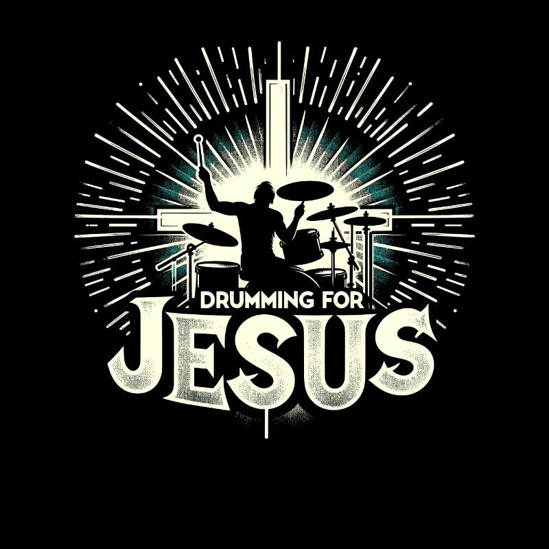 Drum Player Jesus Drum set Pick Jesus Drums Player
