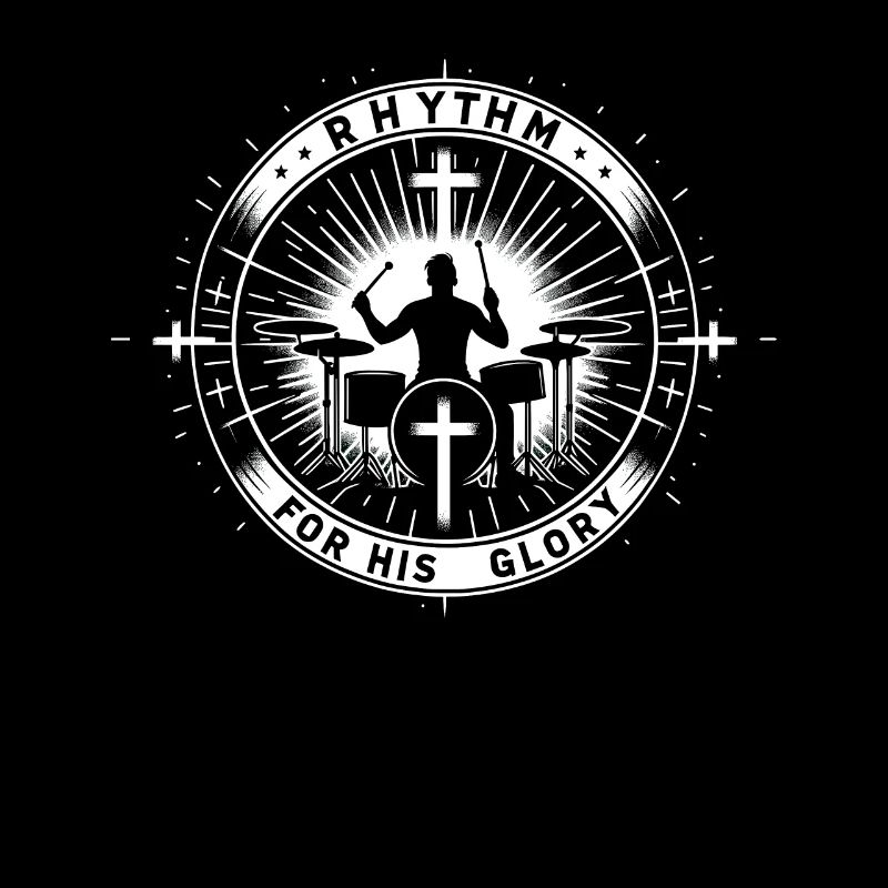 Drum Player Jesus Drum set Pick Jesus Drums Player
