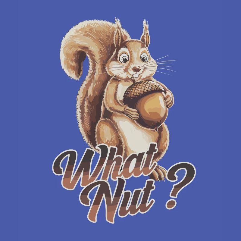Nettes Eichhörnchen hält Eichel What Nut