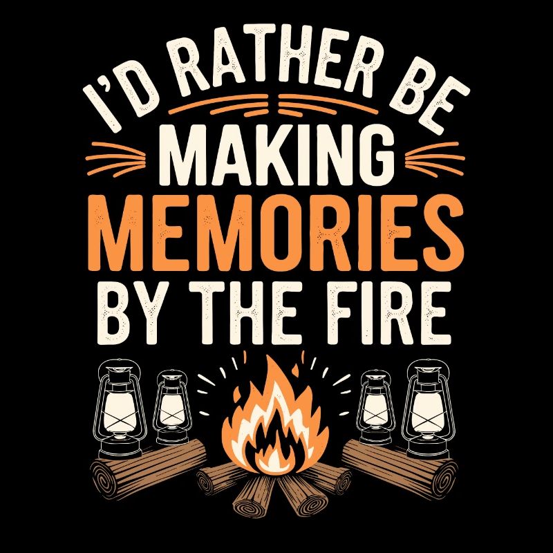 Nostalgic camping memories, retro vibes,