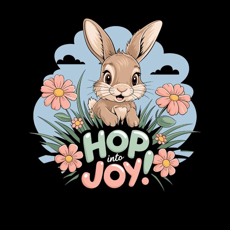 Hop Joy Bunny Easter Cute Fun for Everyone