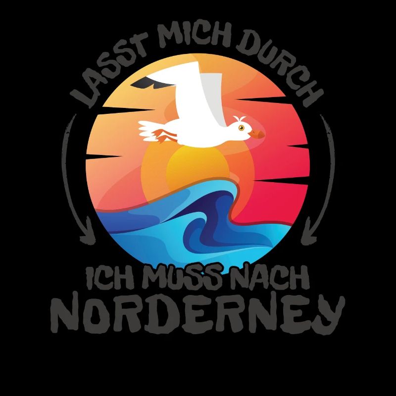 Lasst mich durch nach Norderney Möwe Sonne Strand