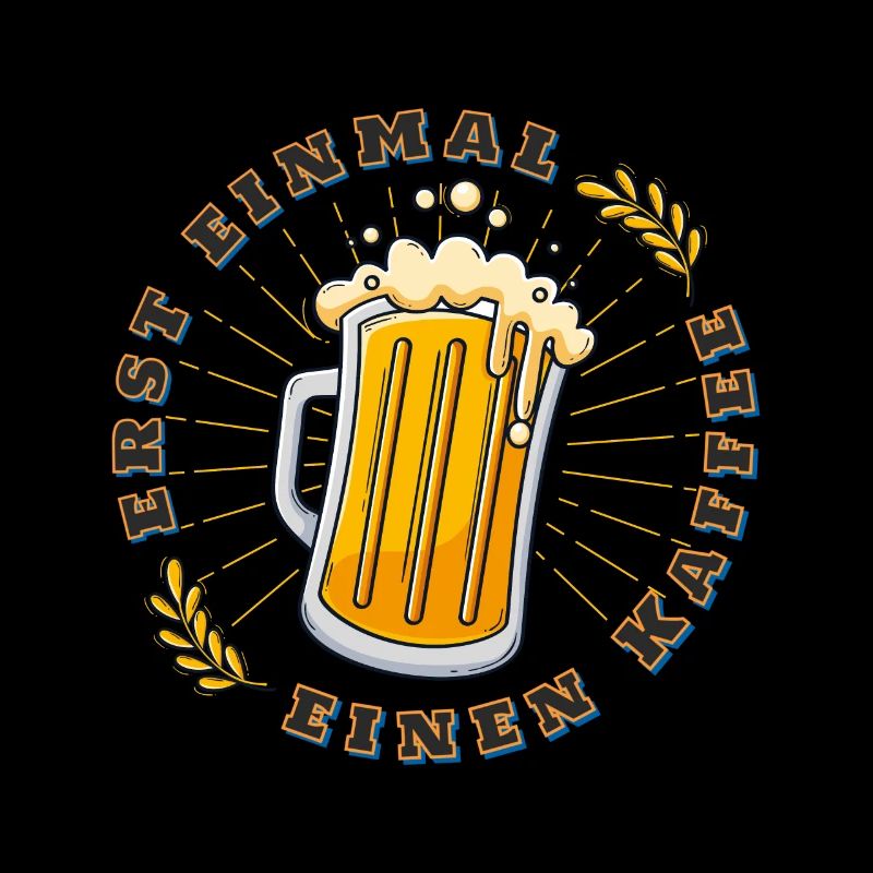 Erst einmal einen Kaffee Bier Bierspruch